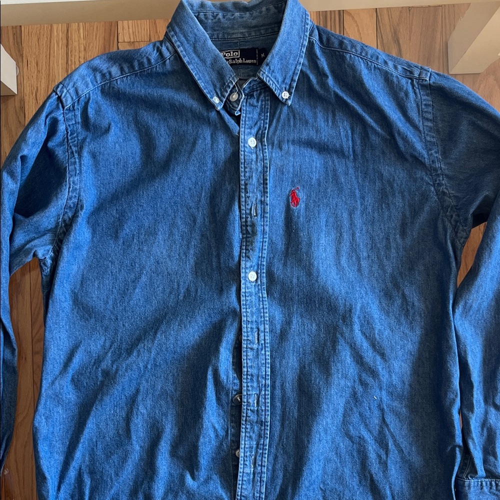 Polo Ralph Lauren denim long sleeve button up size Medium (M)